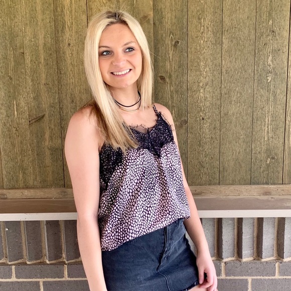 🔥HOTTT🔥Leopard Print Lace Cami Casual Tank Top Large NWT - Picture 4 of 9